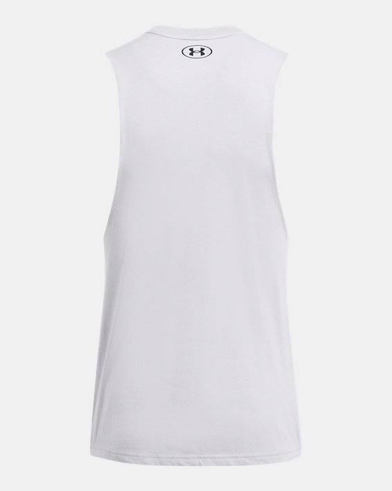 Men's Project Rock Payoff Graphic Sleeveless in Gray image number 3